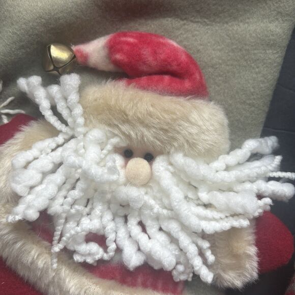 Rustic Christmas Tree Skirt & Stockings Set Felt Applique Santa Winter FairIsle - Picture 13 of 14